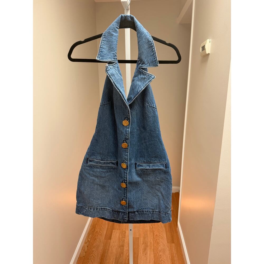 NEW Show Me Your MuMu Darien Dress Denim Mini size XS - Picture 5 of 8